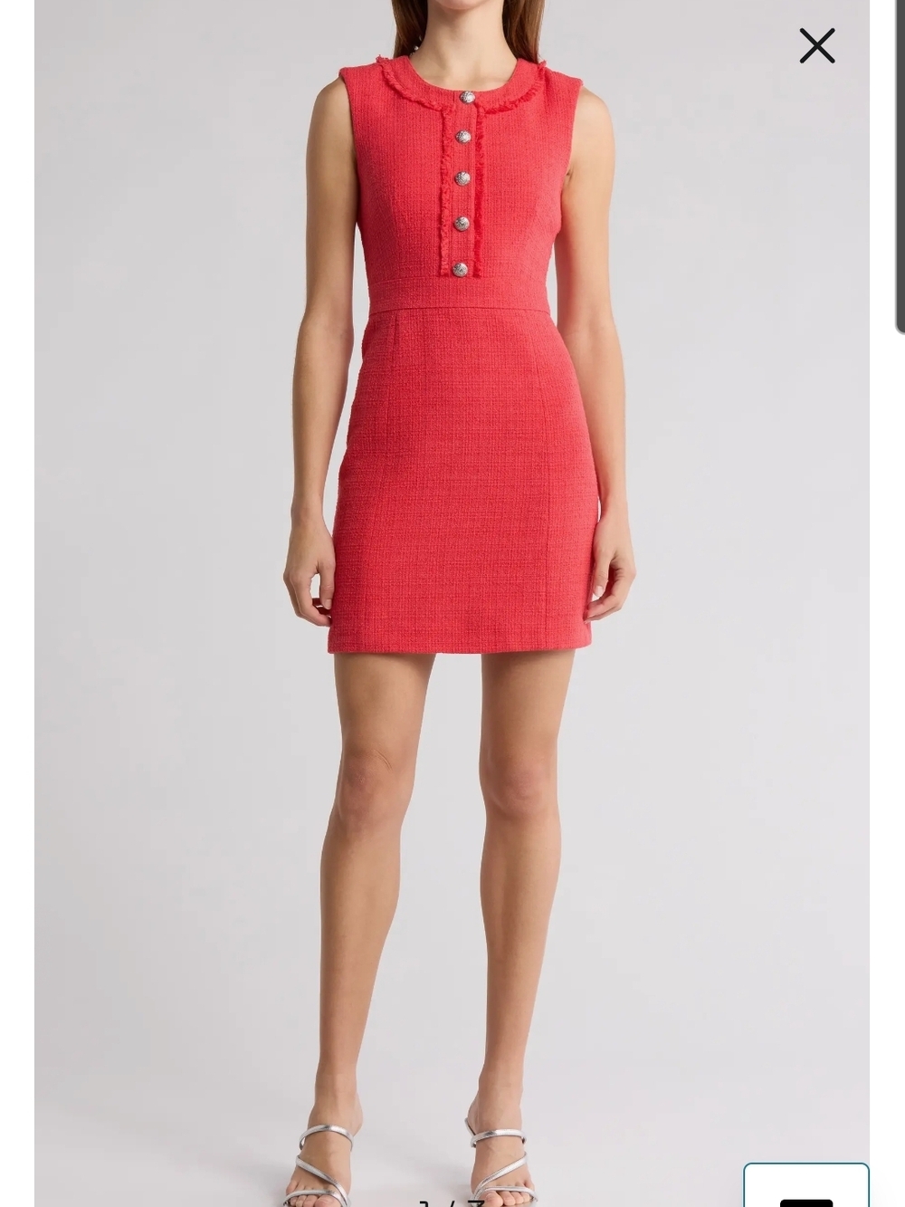 Veronica Beard Julie Tweed A-Line Minidress in Watermelon Size 4